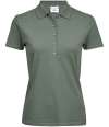 T145 145 Tee Jays Ladies Luxury Stretch Polo Shirt LEAF GREEN colour image